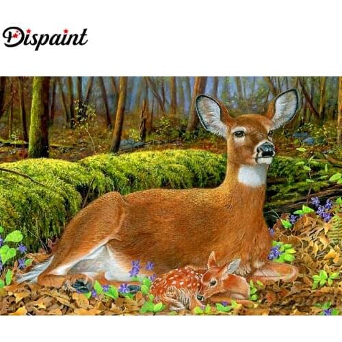 Dispaint Full Square/Round Drill 5D DIY Diamond Painting "Animal deer" Embroidery Cross Stitch 3D Home Decor Gift A10084