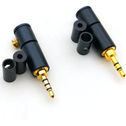 New 20pcs Gold plated 2.5mm Stereo/4Pole Repair headphone Plug Metal Audio connector