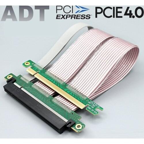 PCI Express 4.0 High Speed 16X Flexible Cable Extension Port Adapter Riser Card PC Graphics Card Connector Cable GEN 4.0 22cm