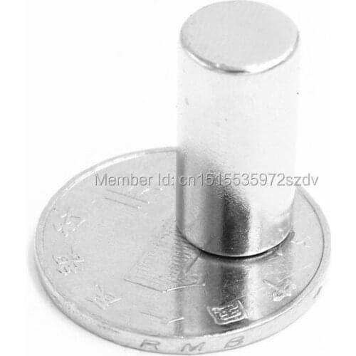 10pcs Strong Round Dia 10mm x 20mm N35 Rare Earth Neodymium Magnet Art Craft Fridge 10x20mm