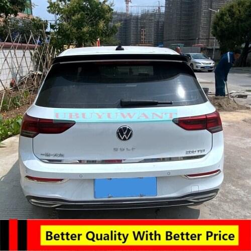 EPFBSQP For VOLKSWAGEN New GOLF 8 MK8 Hatchback Spoiler ABS BLACK Car Tail Wing Decoration Rear Roof Lip Spoiler 2020-2021