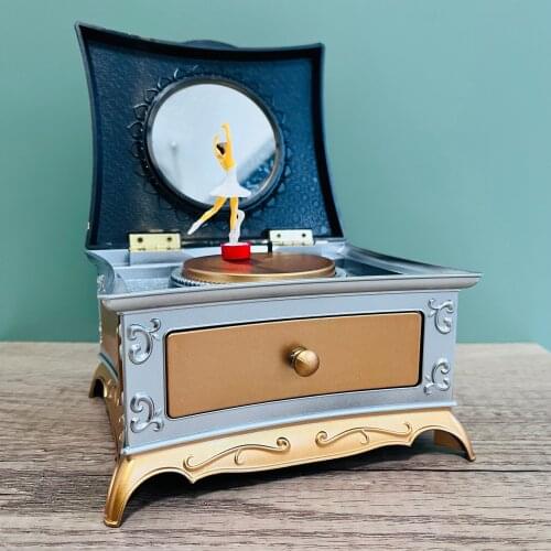 Creative Dresser Music Jewelry Box Dancing Girl Music Box Retro Home Decoration Girlfriend Girlfriend Gift