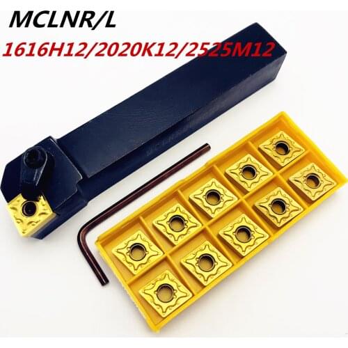 MCLNR1616H12 MCLNR2020K12 MCLNR2525M12 shockproof external tools holder 95 degree CNC tool holder for CNMG120404/08 lathe tool