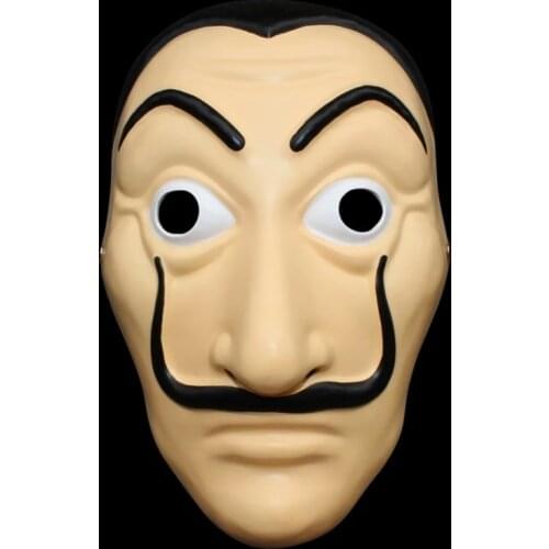 Clever La Casa De Papel Mask Money Heist Cosplay Dali Masks Halloween Party Half Face Mask Prop
