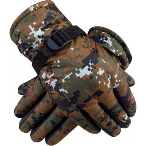 Cycling Gloves Winter Thickened Camouflage Gloves Customization with Wool Warm Cycling Rain Protection Ciclismo Motor Outdoor