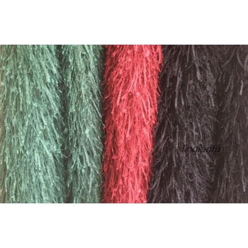 Explosive tassels, velvet fabrics, fancy pine needles, tassels, plush fabrics