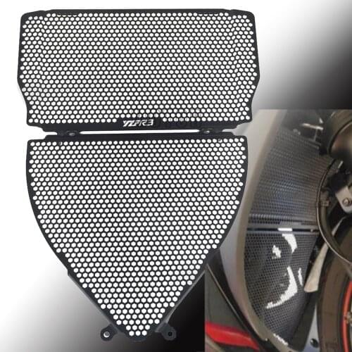 YZF-R3 Motorcycle CNC Radiator Guard Grille Cover Cooler Protector Header Guard Set For Yamaha YZFR3 YZF R3 2015 2016 2017 2018