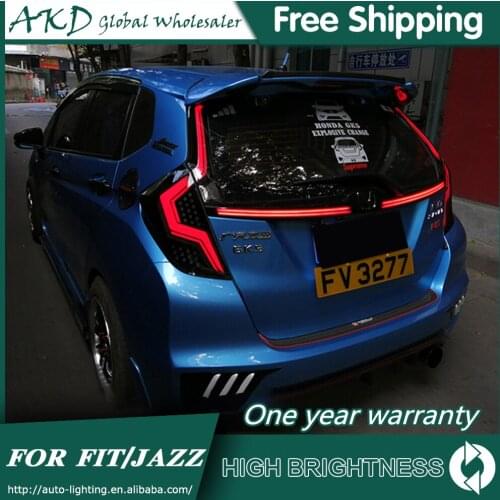 Tail Lamp For Car Honda FIT 2014-2018 Jazz GK5 Tail Lights Led Fog Lights DRL Daytime Running Lights Tuning Car Accessories