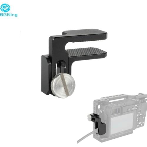 DSLR Camera Cage Cable Lock Clip Clamp Protector Aluminum Alloy Protector 1/4''-20 Screw for Sony A6500/A6300/A6000 Cage Kit Rig