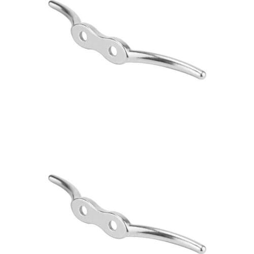 2PC 4" +6" Dock Deck Line Rope Cleat Stainless Steel Heavy Duty Boat Massive