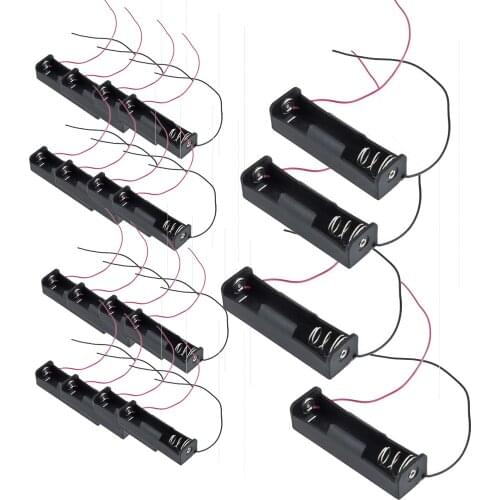 20*Black 1Slot 18650 Battery Storage boxes 3.7V Clip Holder New Power bank Holder Plastic Battery boxes Storage