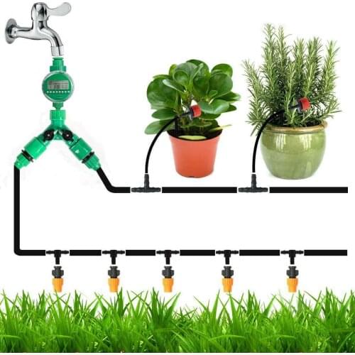 30/50m Automatic Plant Watering Timer Irrigation System For Plants Flowers Bonsai Intelligent Care Greenhouse Plant Kit