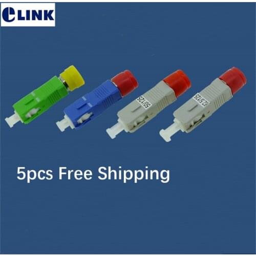 5PCS SC-FC fiber optic FM hybrid adapter male to female optical fibre coupler SM MM APC ftth adapter free shipping ELNK