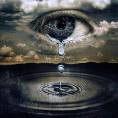 5D DIY Diamond Embroidery Painting Human Tears Diamond Rhinestone Embroidery Picture With Diamond,Mosaic Pattern Home Decoration