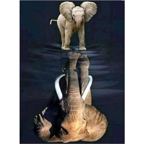 5d diy diamond painting elephant animals diamond mosaic diamond embroidery 3d full square round drill puzzle mosaic kid painting