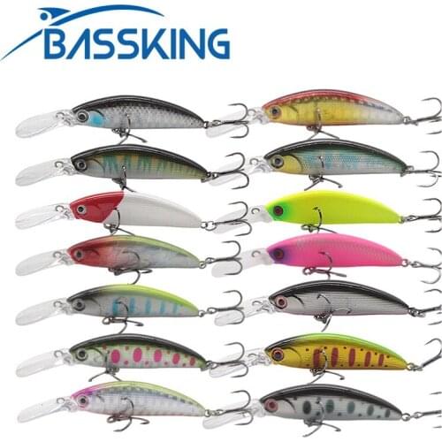 BASSKING Sinking Minnow Bait 50mm 6.2g Hard Fishing Lure Isca Artificial Para Pesca Wobbler Leurre Peche Seabass Fishing Bait