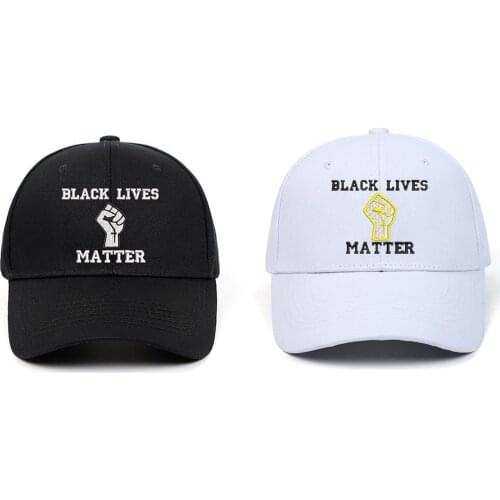 Embroidered Baseball Cap BLACK LIVES MATTER Adjustable High Quality Hat Comfortable Sun Cap Unisex Baseball Cap New Arrival