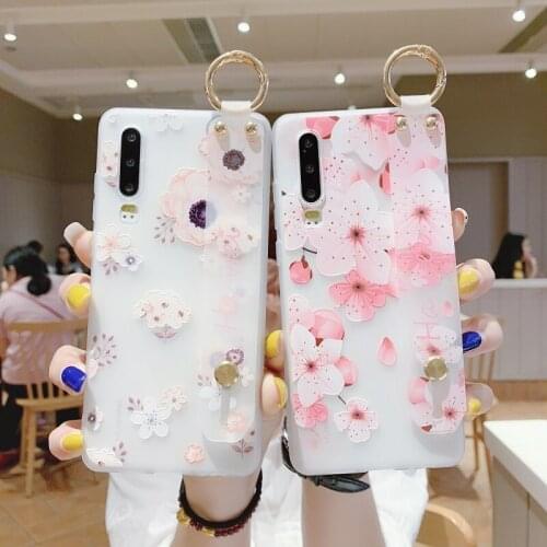 Case For Xiaomi Redmi Note 9 9C 9A 10X K30 K20 Mi 9 CC9 A3 10 Poco M2 F2 X2 CC9e Lite Pro Max Relief Flower Wristband Cover