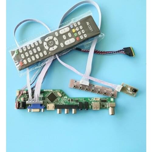 For LTN140AT16/LTN140AT20/LTN140AT21/LTN140AT22 LVDS VGA USB AV matrix drive control board kit 40 Pin 1366*768 WLED display