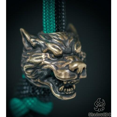 EDC Tibetan Silver Brass Knife Beads A Pendant Paracord Outdoor DIY Decorations Tibetan Silver Brass Camping Gear EDC Tools