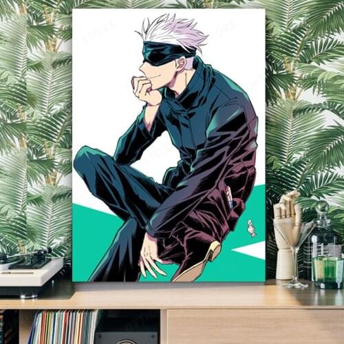 Canvas Anime Sukuna Jujutsu Kaisen Pictures Home Decoration Paintings Poster HD Prints Wall Art Modular Living Room
