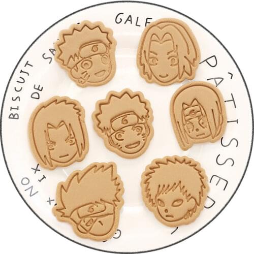 Naruto Cookies Cutter Tools 3D Pressing Baking Accessories Bakery Tools figure Kitchen Supplies Halloween Christmas Party