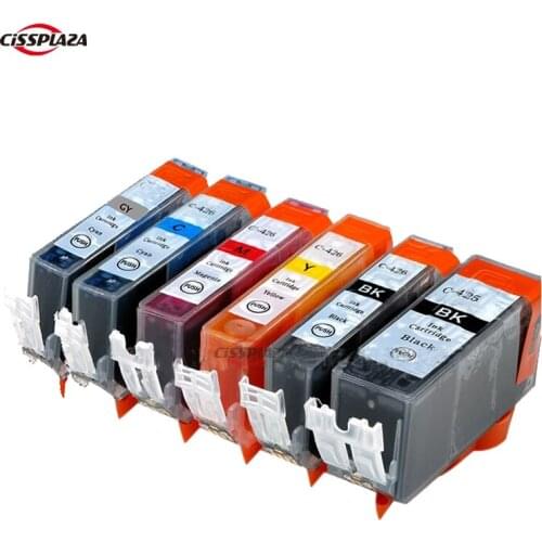 CISSPLAZA 12pcs(2sets) PGI-425 Compatible ink cartridges for canon MG6240 MG8240 MG6140 MG8140 PGI425 cli426 GY