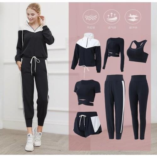 2021 New Fashion Yoga Set for Women 2/3/4/5/7PCS Workout Running and walking Clothes For Women big size XXXL