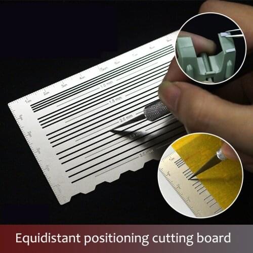 ABS rubber sheet Detail modification cutting Equidistant positioning Ruler For Gundam Military model