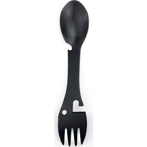 New Arrival Picnic Spoon Fork Knife Whistle Survival Tool Cookware Travel Outdoor Multifunction Spork Camping Equipment