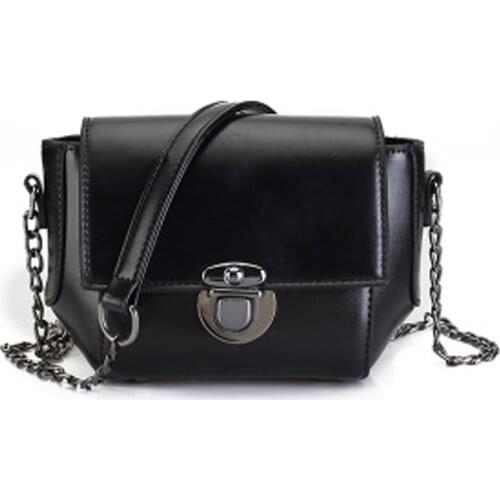 Fashion Women Vintage Messenger Bags Leather Chain Lock Catch Ladies Casual Shoulder Crossbody Bag For Shopping Travel New