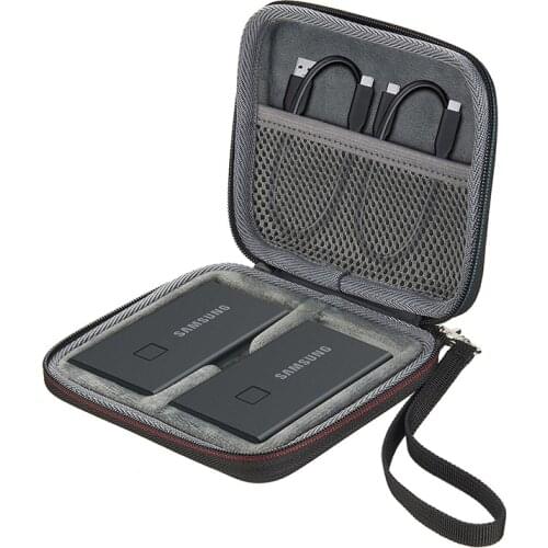 2020 Newest Holds 2PCS Hard EVA Travel Carry Case for Samsung T7 Touch External Solid State Drives