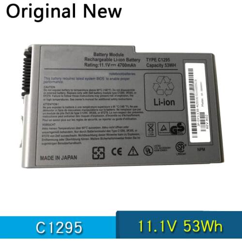 NEW Original C1295 Laptop Battery For Dell Latitude D500 D505 D510 D520 D530 D600 D610 Precision M20 W1605 Y1338 M20 M9014 U1544