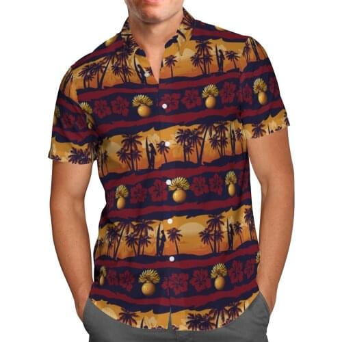 Coconut Tree 3D Beach Breathable Hawaii Summer 2021 Shirt Short Sleeve Shirt Streetwear Oversized Chemise Hombre Blusa Masculina