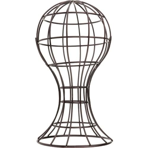 Stable Metal Hat Cap Helmet Rack Hair Wig Holder Storage Display Stand Black