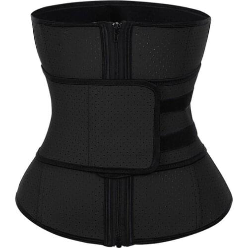 Plus Size Corset Waist Trainer Abdominal Belt High Compression Zipper Underbust Body Shaper Fajas 100% Latex Waist Cincher S-3XL