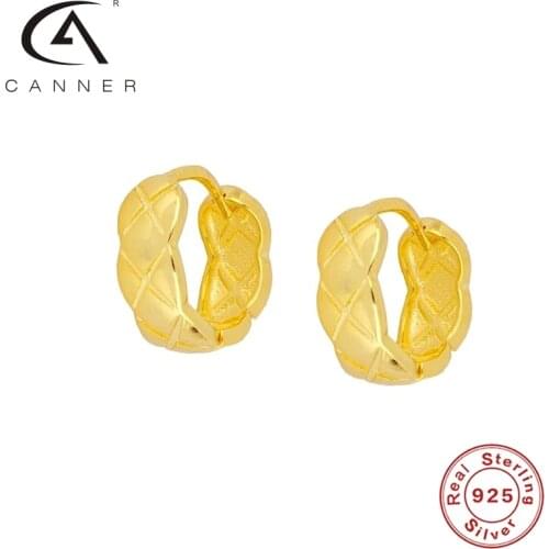 CANNER Ins Creative Snake Pattern Hoop Earrings For Women Pendientes Plata 925 Women Jewelry Accessories Zircon Earrings Jewelry
