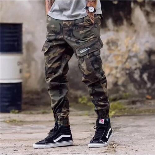Harem Trousers Designer Hip Hop Joggers Pants Fashion Streetwear Men Jeans Multi Pockets Casual Cargo Pants Camouflage Military