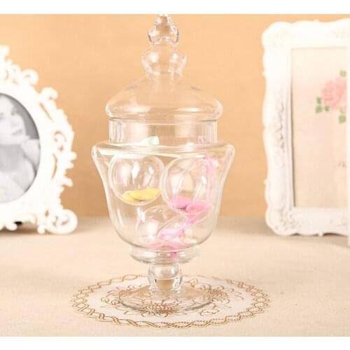 Glass candy jar European-style glass bottle storage jar creative storage tank home decoration anti-dust Dessert jar with cover