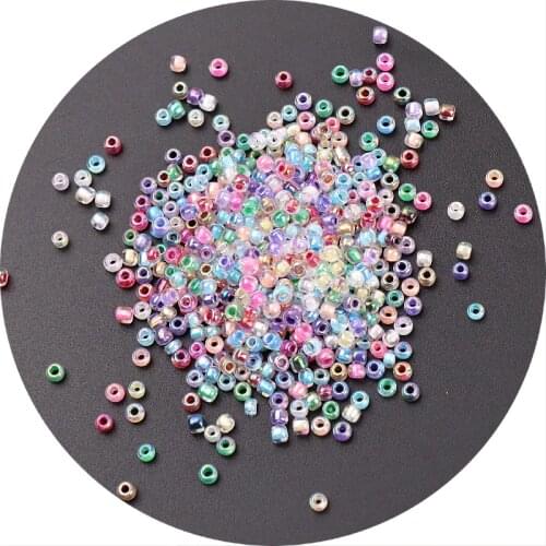 400Pcs 3mm Inside Color Czech Glass Seed Beads High Quality Round Spacer Glass Bead For DIY Craft Jewelry Making Accessories