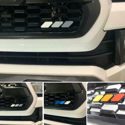 Tri-color 3 Grille Badge EMBLEM Fits For Toyota Tacoma 4Runner Tundra Stickers Decals Car Styling Auto Car Accessories