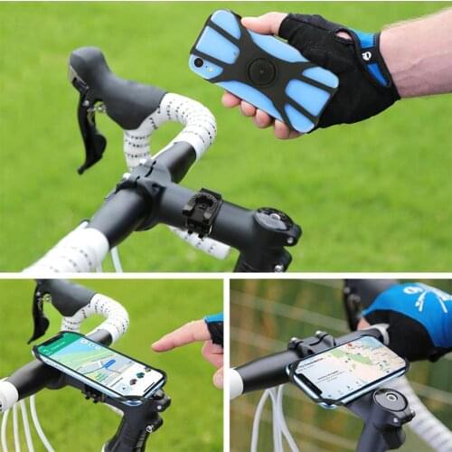 360 Rotation Removable Silicone Bicycle Mobile Phone Holder Electric Vehicle Motorcycle Mobile Phone Navigation Bracket