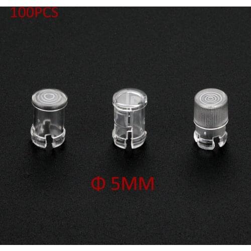 100PCS 5MM LED Base Clear Plastic LED Holder Lamp Light Guide Protective Cover
