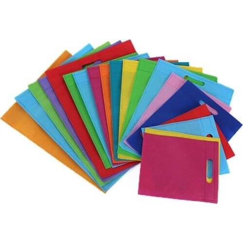 100pcs/lot Reusable Shopping Bag Non-Woven Fabric Bags Shopping Handbags Christmas home Grocery Cloth bag Food Bags Eco-friendly