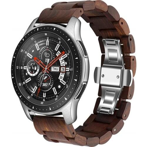 20mm 22mm Pulseira For Samsung Galaxy watch active 2/Gear S3 frontier/amazfit bip watch band Wood Strap 46mm 42mm Bracelet belt