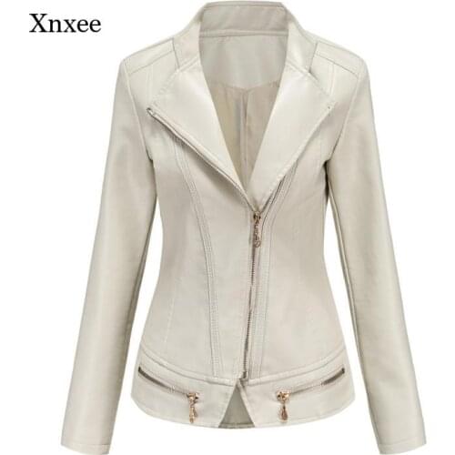 2021 Spring Womens Fashion Luxury Leather Jacket Womens Motorcycle Motorcycle Zipper Jacket Fashion Womens Jacket