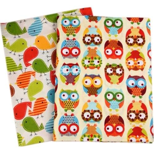 50*160cm Animal Cartoon Handmade Fabric Cotton Napkin Stripe Star Heart Sofa Cover Half Meter 2pcs/Lot For Patchwork Clothing