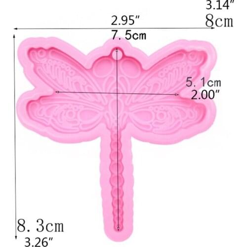 97QE Dragonfly Keychain Epoxy Resin Mold Key Chain Earrings Pendants Silicone Mould DIY Crafts Jewelry Casting Tool