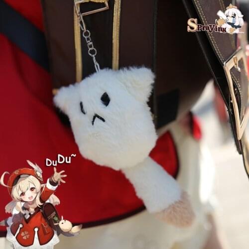 Anime Genshin Impact Klee Cosplay Doll Cute Plush Keychain Duduke Doll School Bag Pendant Cartoon Key Rings Game Xmas Gifts