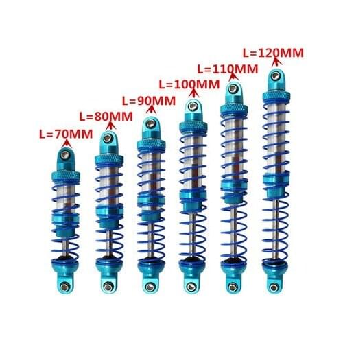 Amortiguador metálico ajustable para coche de control remoto, amortiguador de 80mm-120mm, para camión Axial SCX10 TRX4 D90, 1/10